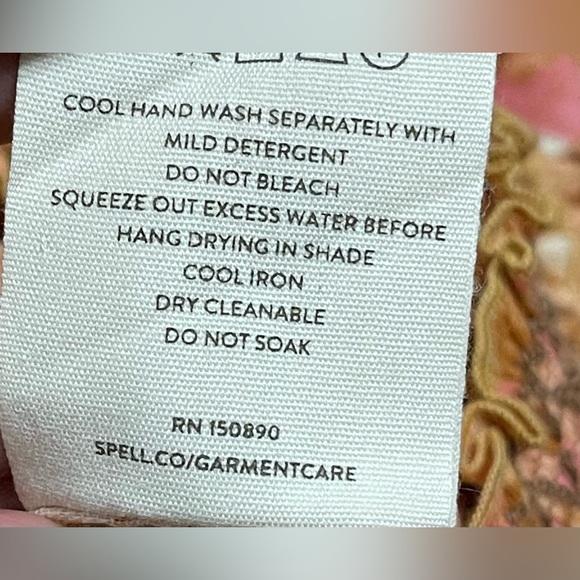 Spell & The Gypsy Collective Organic Cotton Peach Floral Anne Jumpsuit Size XS - Picture 8 of 13